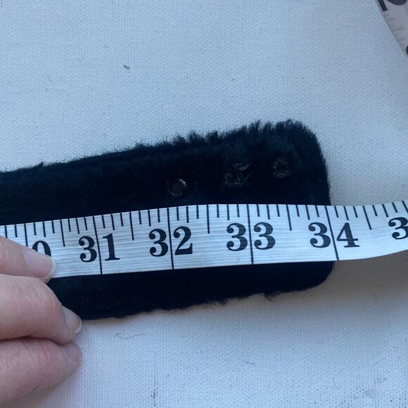 Rare Vintage VTG 1960s 60s Black Faux Fur Mod Mini Dress Button Up Women’s - Picture 8 of 14